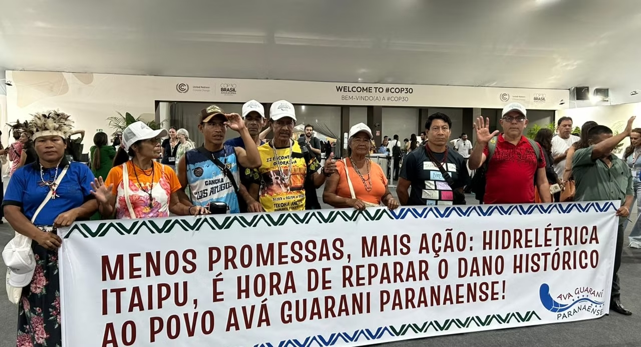 OBIAL: AVA-GUARANI PARANAENSES CHEGAM À COP30 PARA DENUNCIAR OS CRIMES DA ITAIPU BINACIONAL E EXIGIR REPARAÇÕES